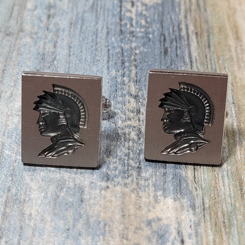 Vintage Anson Greek Roman Soldier Cufflinks.